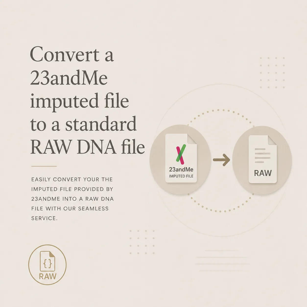 Convert a 23andMe imputed file to a standard RAW DNA file