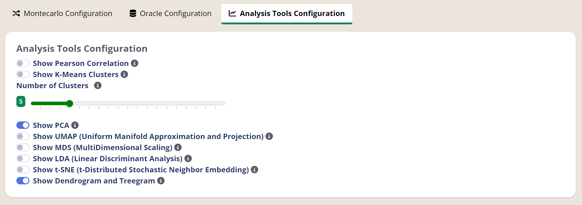 G25 Analysis Tools Configuration