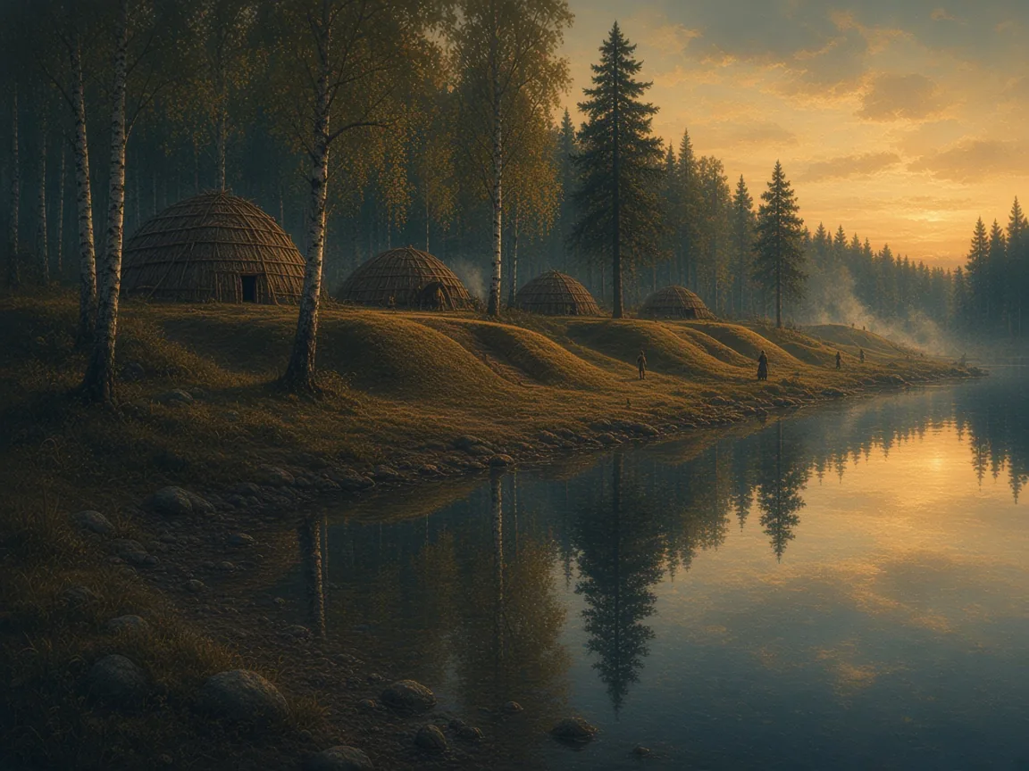 Illustration of Woodland landscape