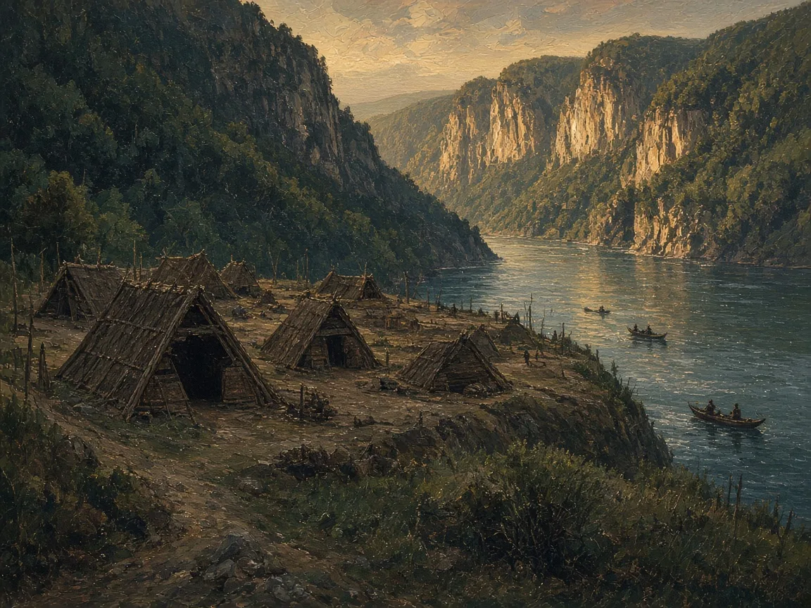 Illustration of Mesolithic landscape