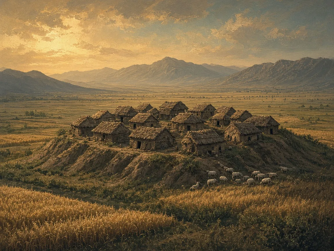 Illustration of Neolithic landscape