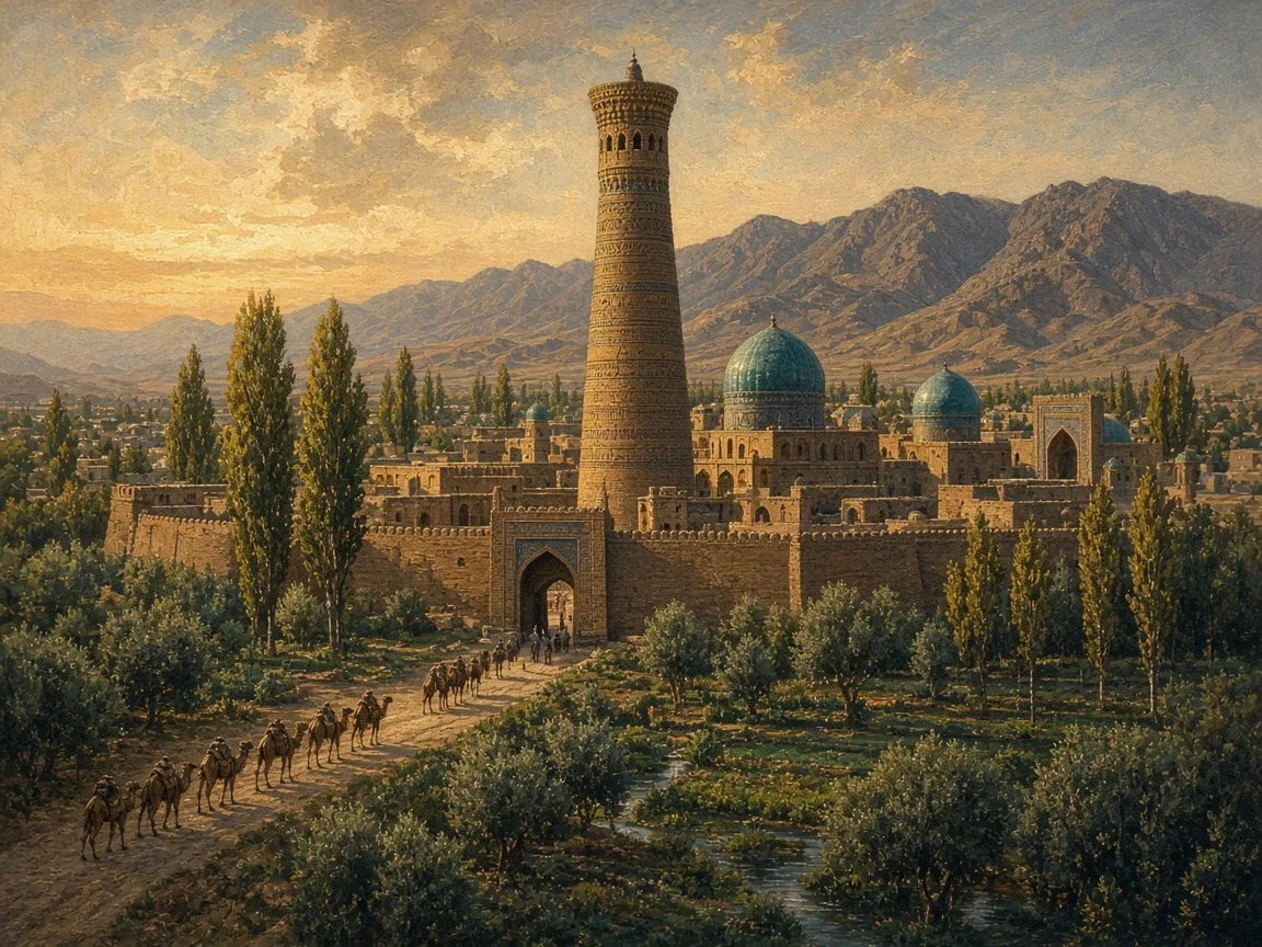 Illustration of Medieval landscape