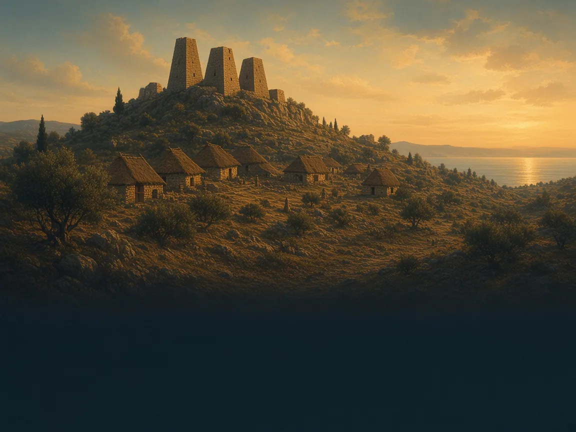 Illustration of Bronze Age landscape