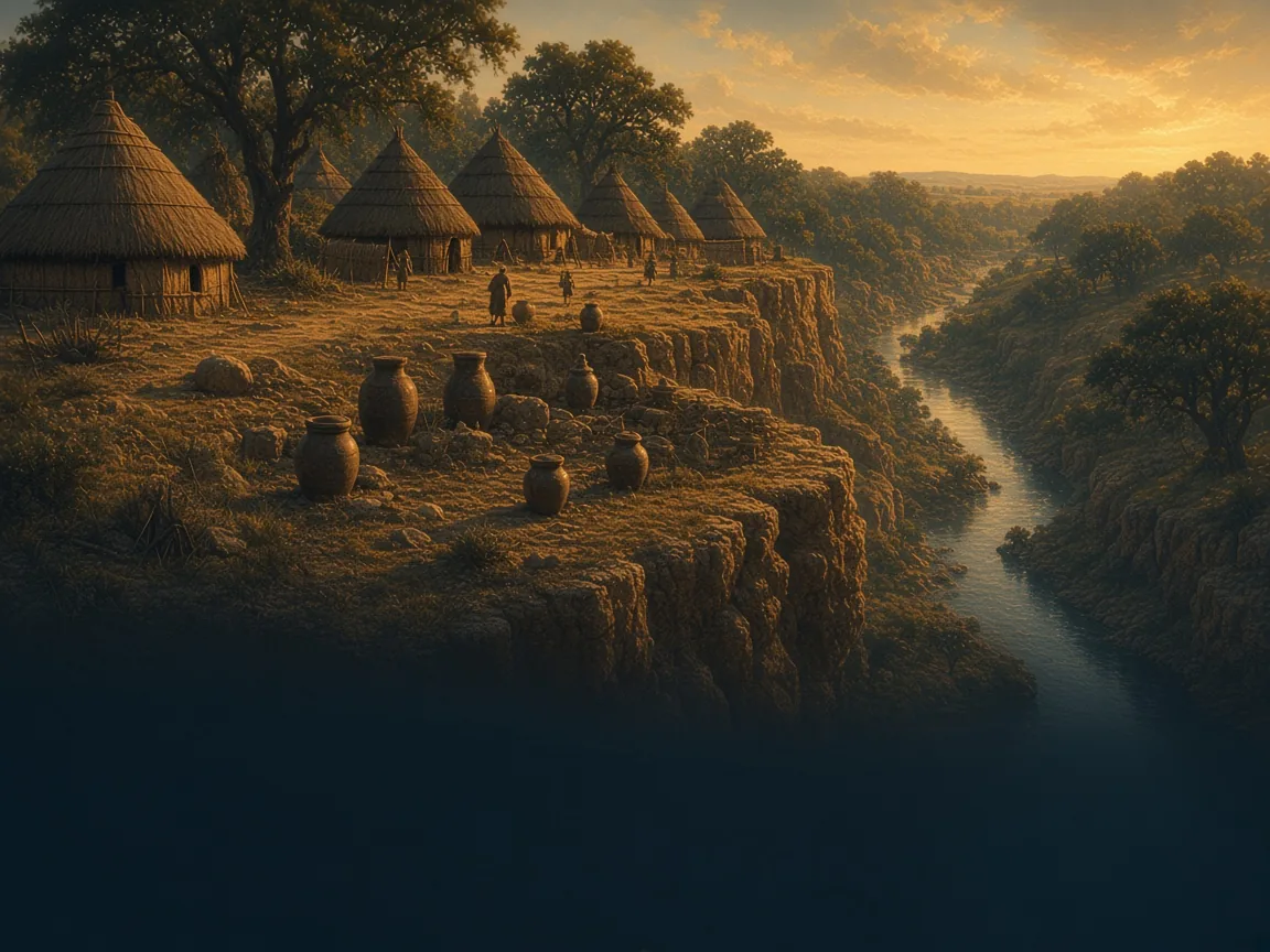 Illustration of Iron Age landscape