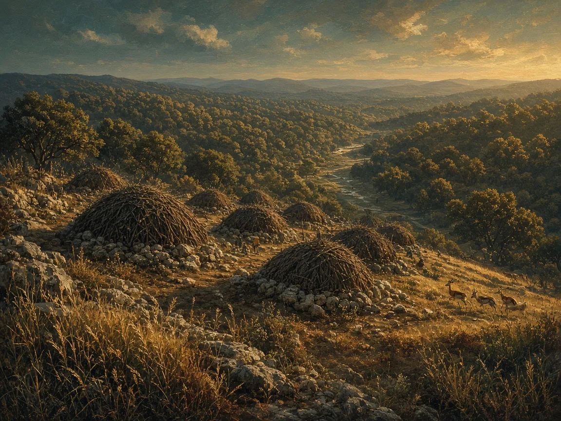 Illustration of Epipaleolithic landscape