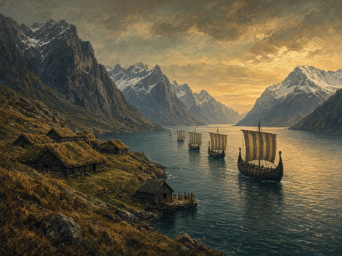 Illustration of Viking / Norse landscape