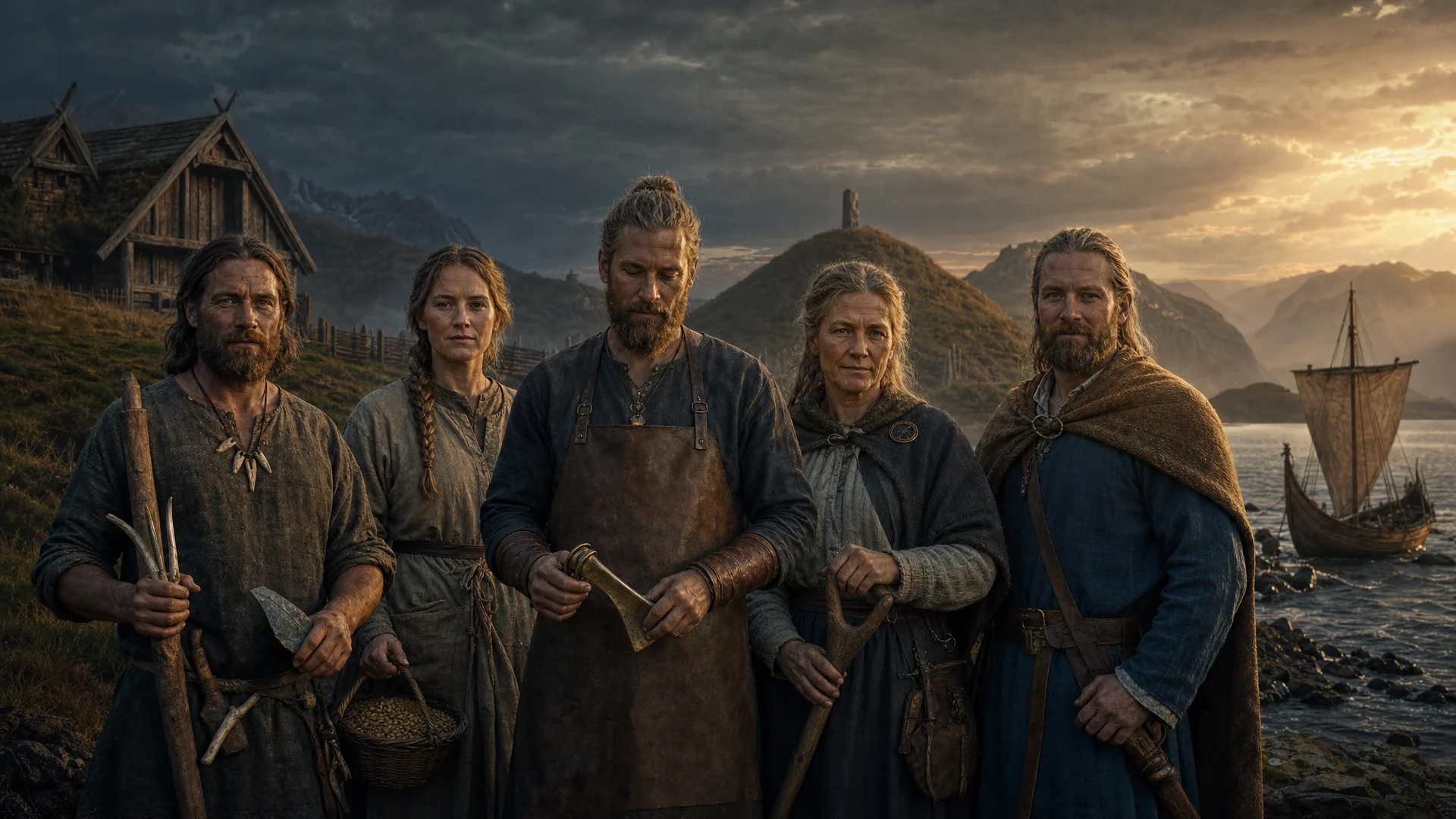 AI-generated editorial illustration representing ancient Scandinavian and Germanic cultures