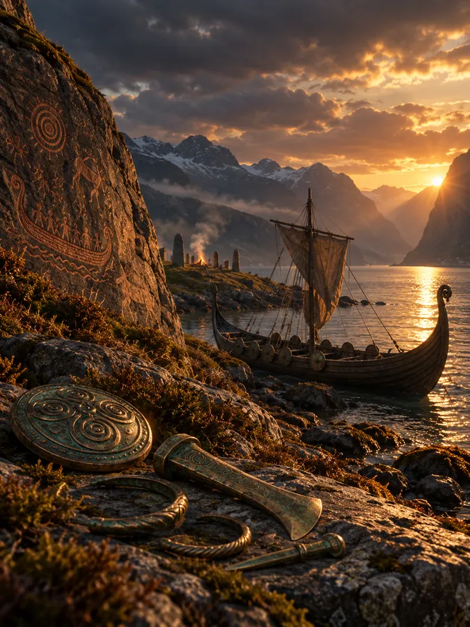 AI-generated illustration evoking the Nordic Bronze Age period