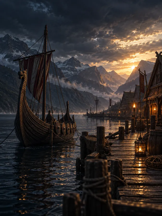 AI-generated illustration evoking the Viking Raids period