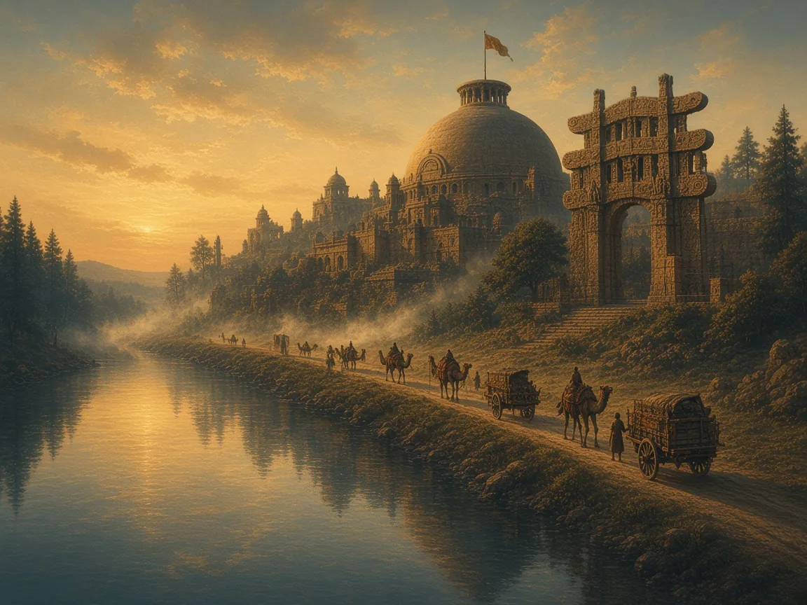 Illustration of Historical / Kushan landscape
