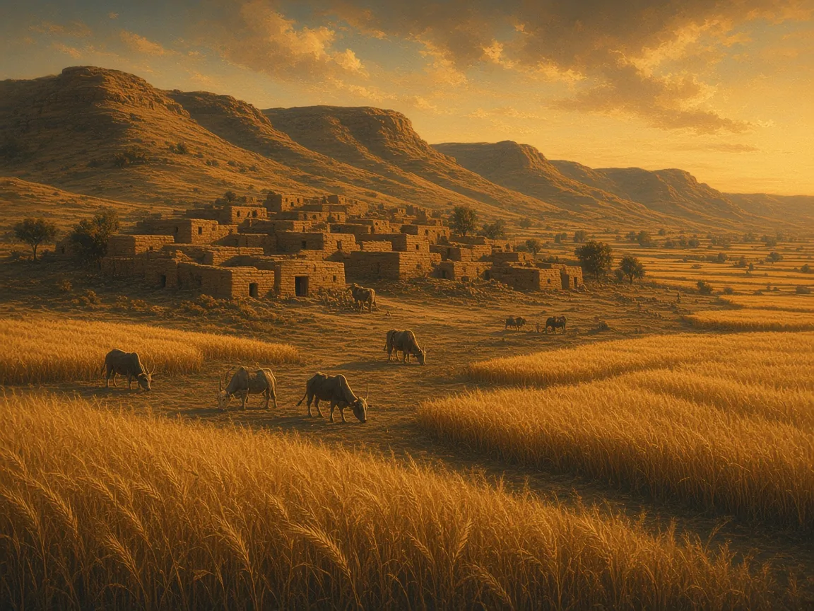 Illustration of Neolithic landscape