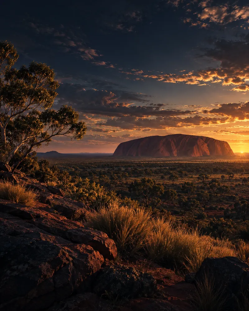 AI-generated illustration evoking the Aboriginal Australia period