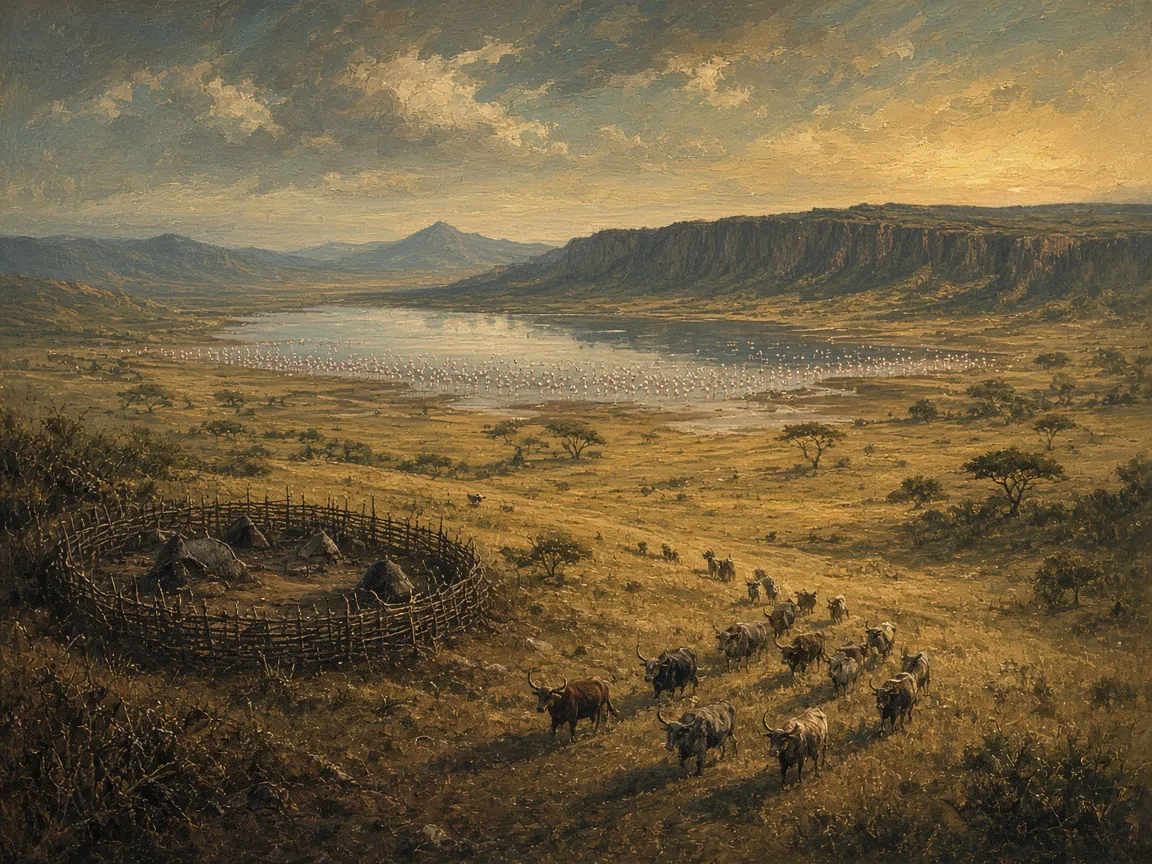 Illustration of Pastoral Neolithic landscape