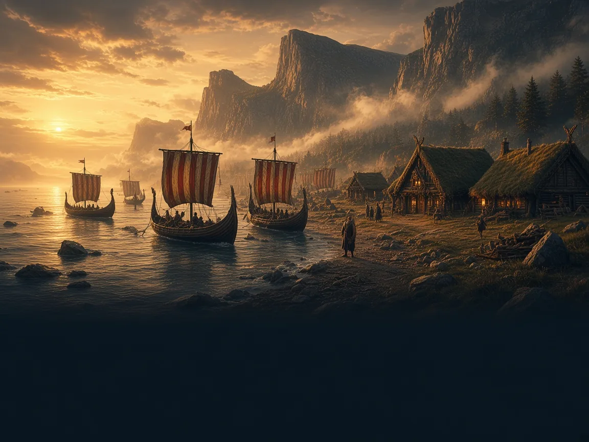Illustration of Viking Age landscape