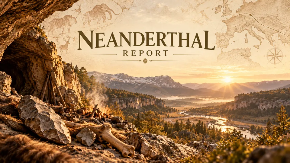 Neanderthal reconstruction illustrating archaic genome comparison