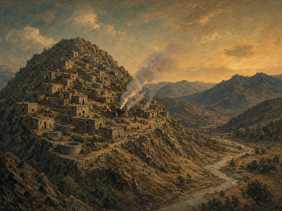 Illustration of Bronze Age landscape